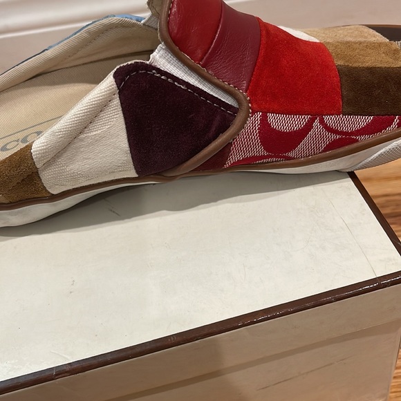 COACH Blakely Suede, Leather & Canvas Mules - Picture 11 of 11